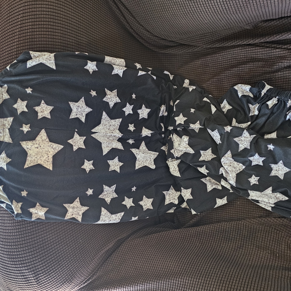 Black Star Print Dress
